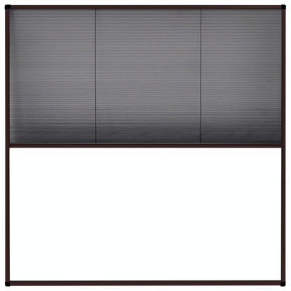 148656 vidaXL Plisse Insect Screen for Windows Aluminium Brown 120x120 cm