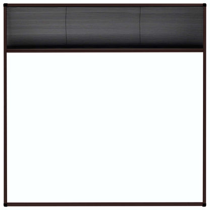 148656 vidaXL Plisse Insect Screen for Windows Aluminium Brown 120x120 cm