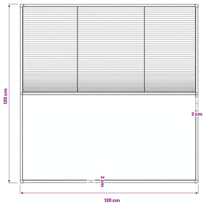148656 vidaXL Plisse Insect Screen for Windows Aluminium Brown 120x120 cm