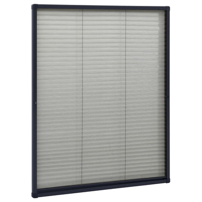 vidaXL Plisse Insect Screen for Windows Aluminium Anthracite 60x80cm