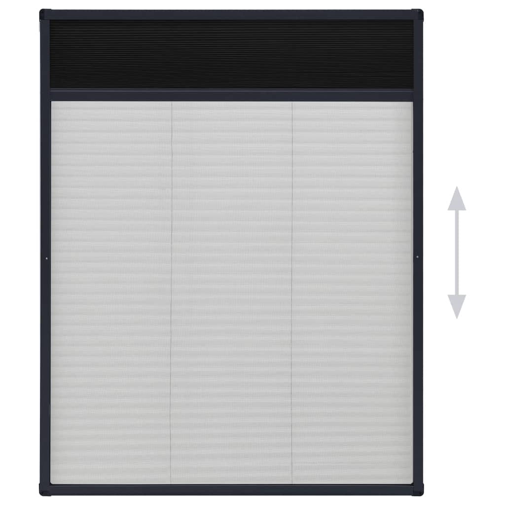 vidaXL Plisse Insect Screen for Windows Aluminium Anthracite 60x80cm