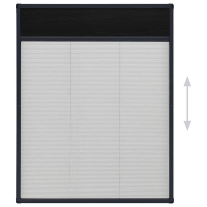 vidaXL Plisse Insect Screen for Windows Aluminium Anthracite 60x80cm