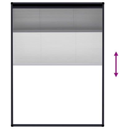 148663 vidaXL Plisse Insect Screen for Windows Aluminium Anthracite 60x80cm