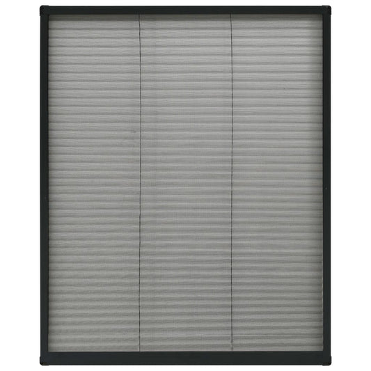 148664 vidaXL Plisse Insect Screen for Windows Aluminium Anthracite 80x100 cm