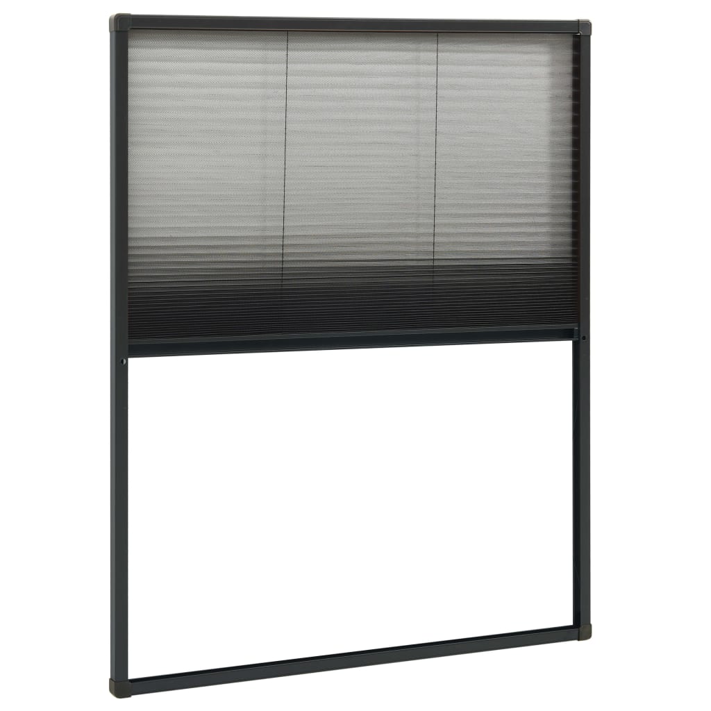 vidaXL Window Screen | Anthracite, Black | Aluminium, Fibreglass | 80 x 100 cm