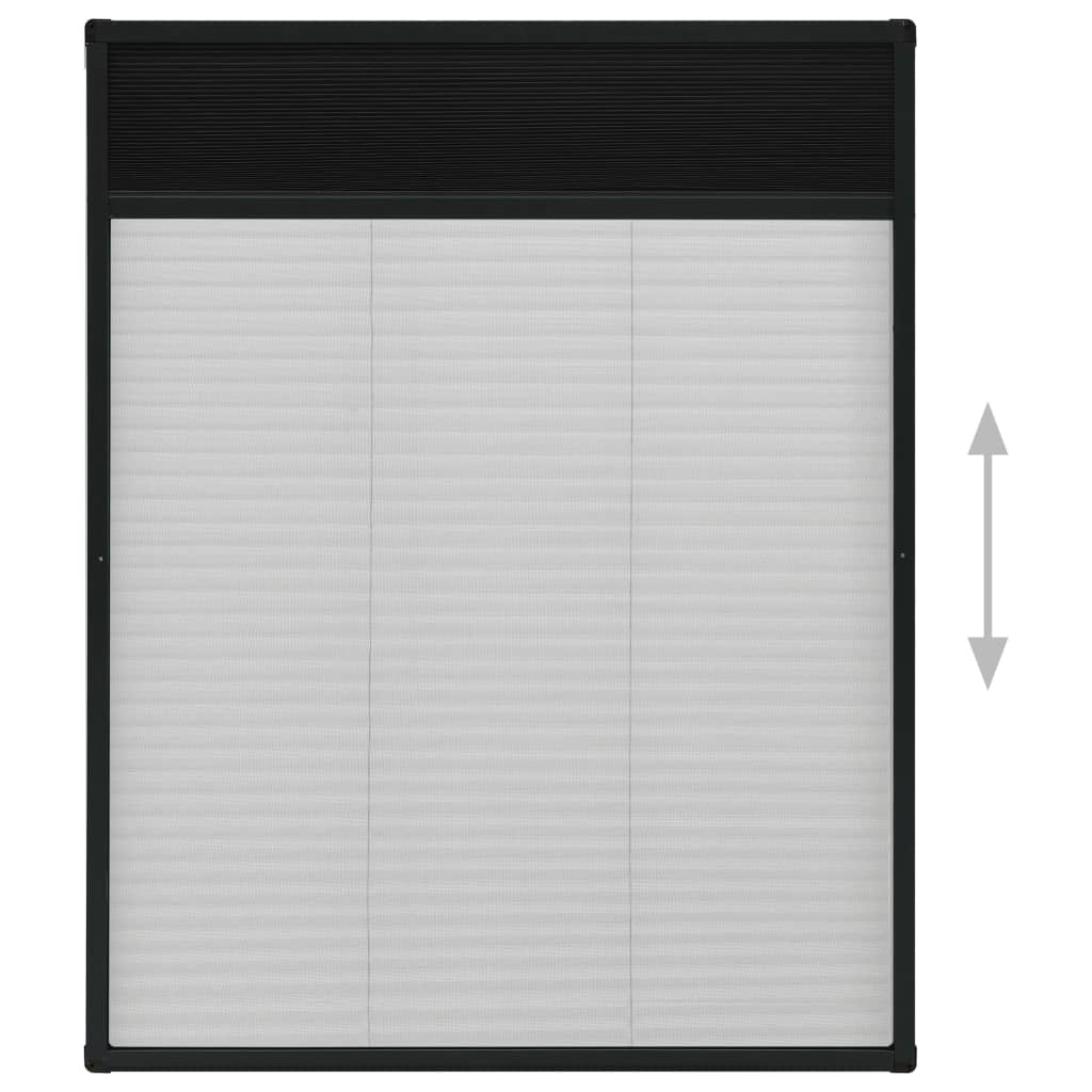vidaXL Window Screen | Anthracite, Black | Aluminium, Fibreglass | 80 x 100 cm