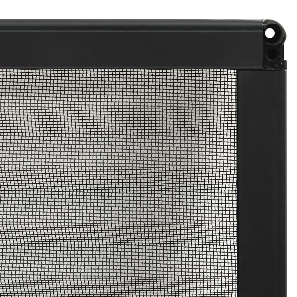 vidaXL Window Screen | Anthracite, Black | Aluminium, Fibreglass | 80 x 100 cm
