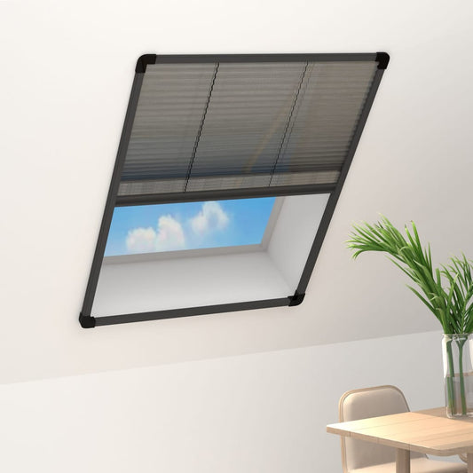 148664 vidaXL Plisse Insect Screen for Windows Aluminium Anthracite 80x100 cm