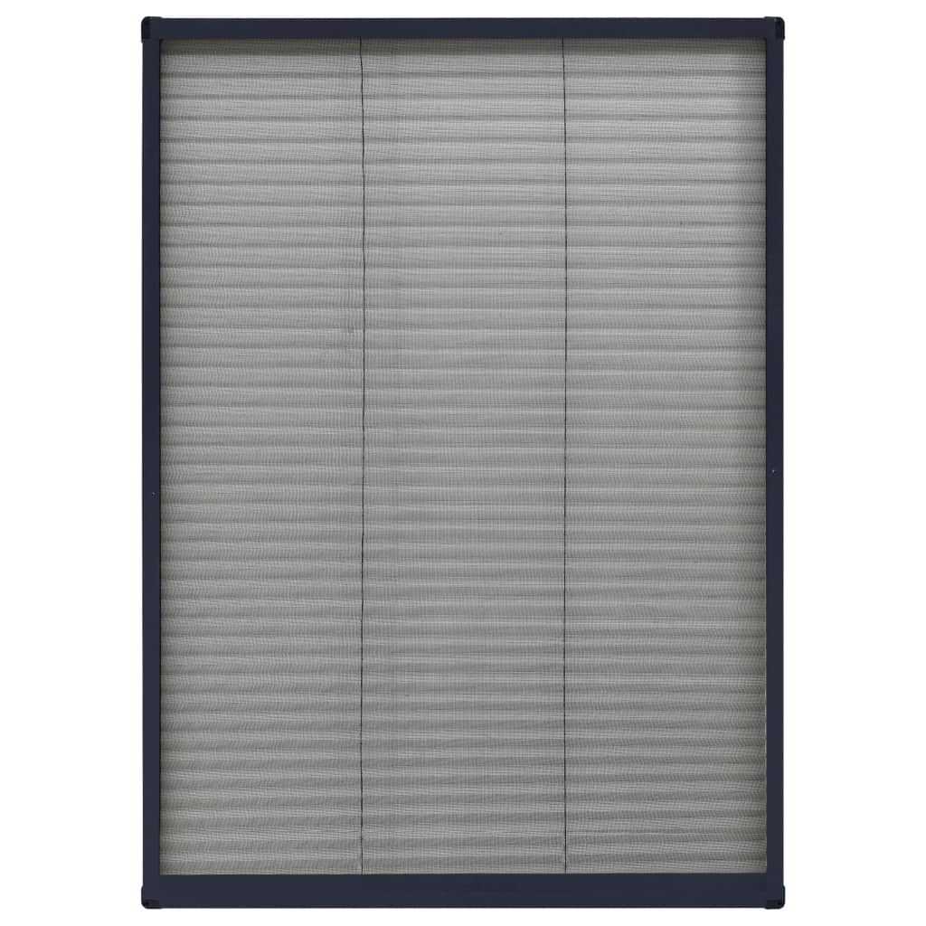 vidaXL Plisse Insect Screen for Windows Aluminium Anthracite 80x120 cm