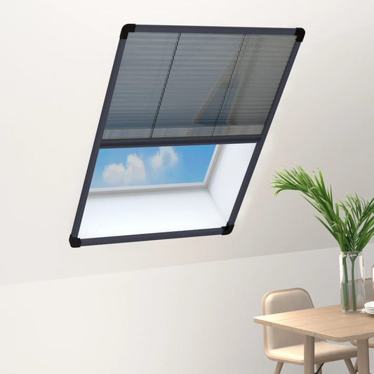 148665 vidaXL Plisse Insect Screen for Windows Aluminium Anthracite 80x120 cm