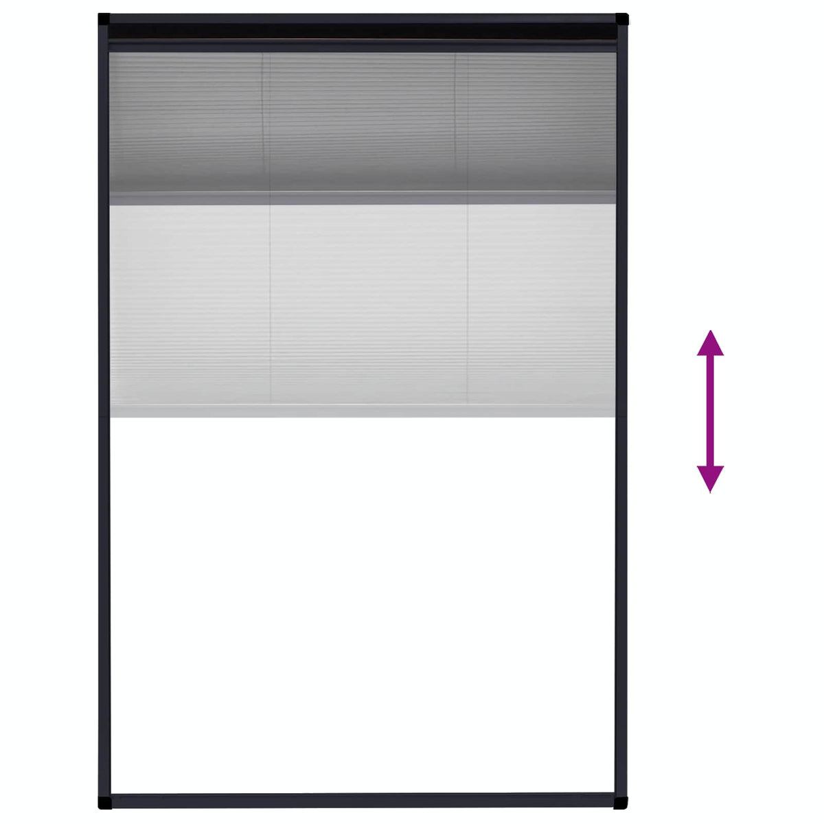 148665 vidaXL Plisse Insect Screen for Windows Aluminium Anthracite 80x120 cm