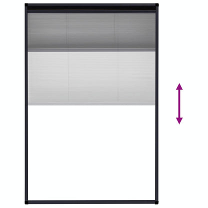 148665 vidaXL Plisse Insect Screen for Windows Aluminium Anthracite 80x120 cm