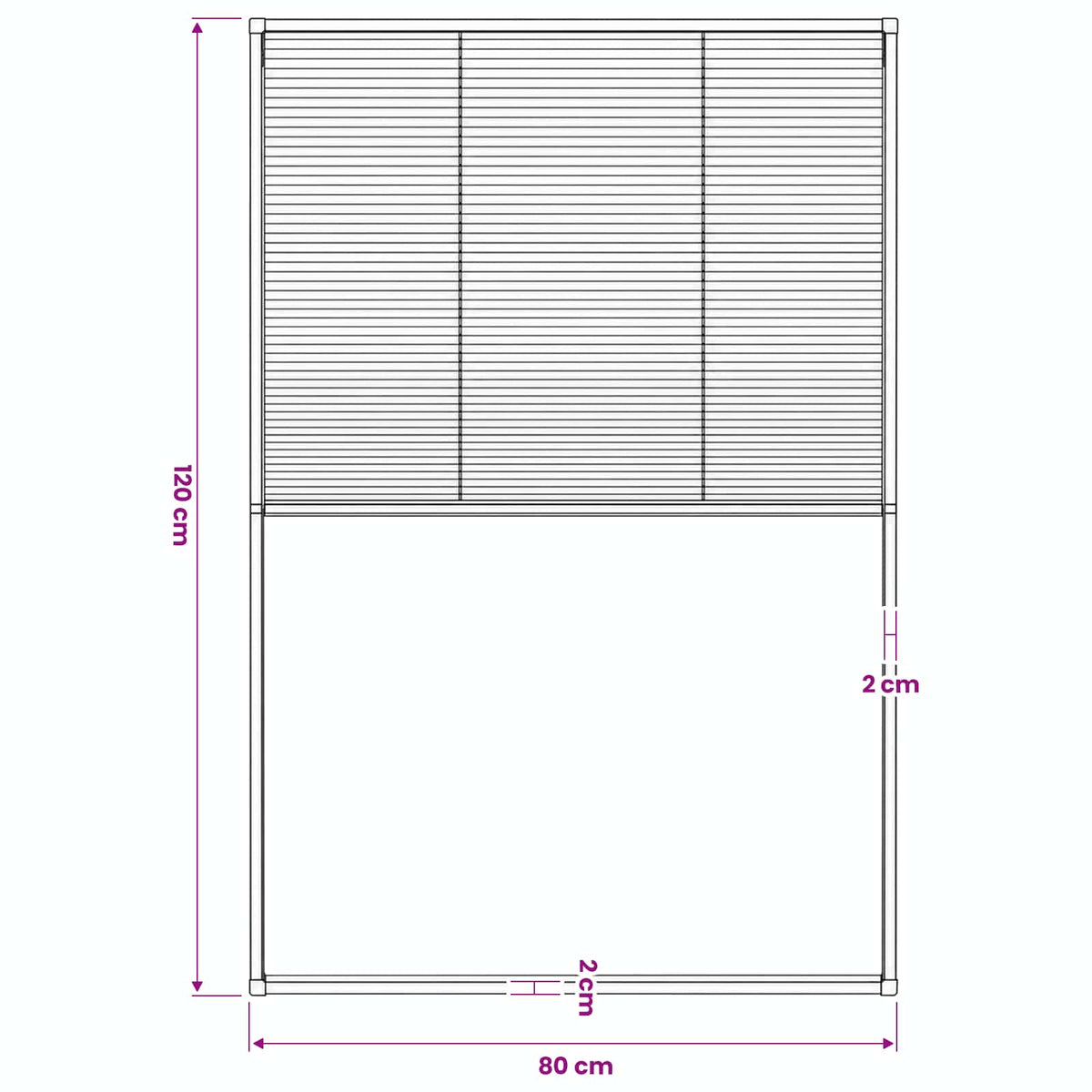 148665 vidaXL Plisse Insect Screen for Windows Aluminium Anthracite 80x120 cm