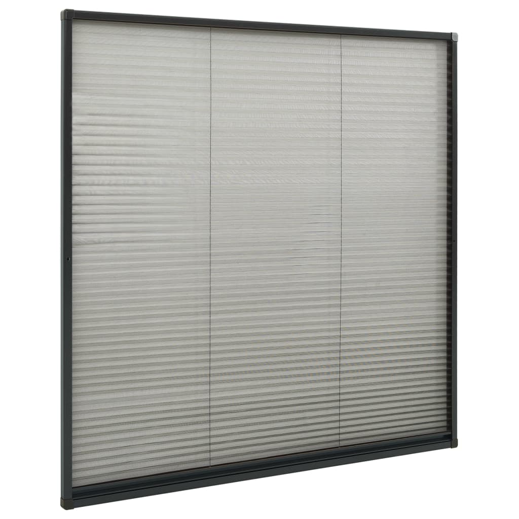 vidaXL Plisse Insect Screen for Windows Aluminium Anthracite 120x120cm