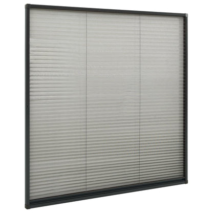 vidaXL Plisse Insect Screen for Windows Aluminium Anthracite 120x120cm