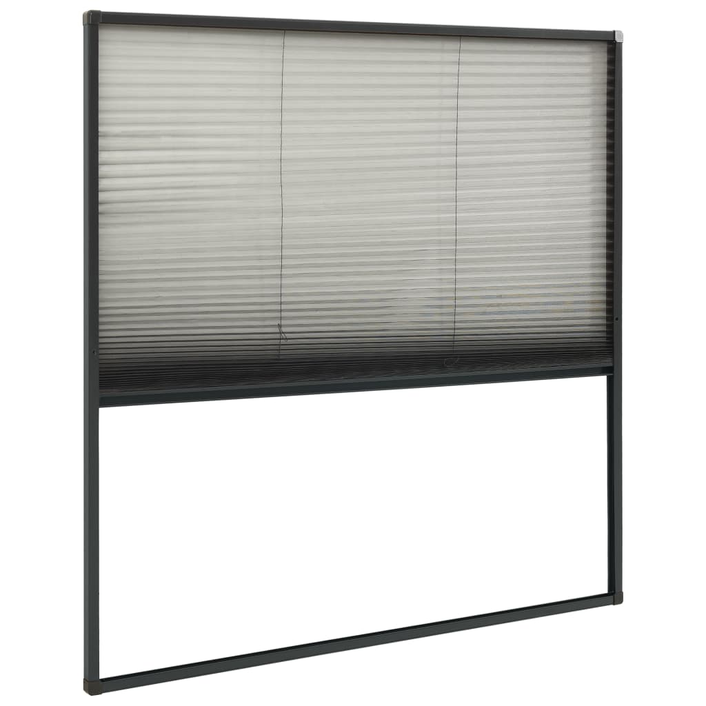 vidaXL Plisse Insect Screen for Windows Aluminium Anthracite 120x120cm
