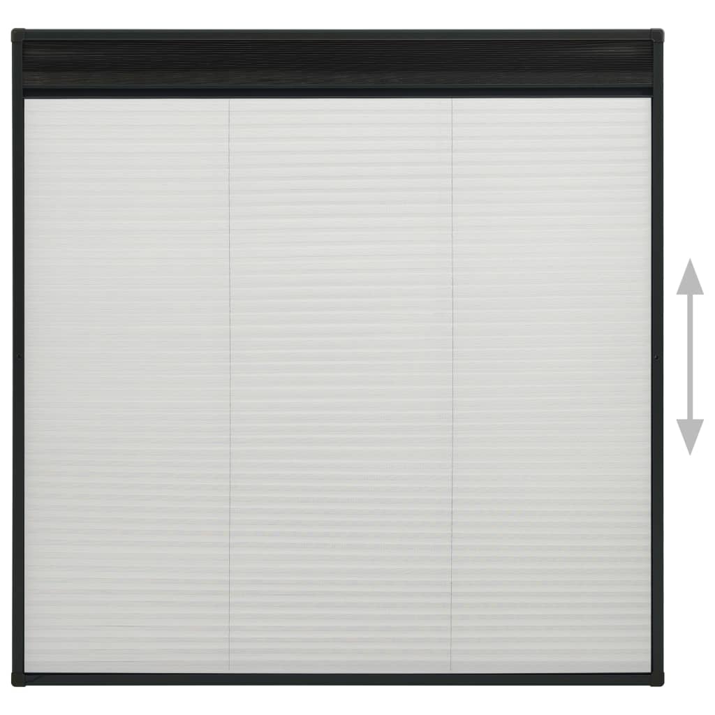 vidaXL Plisse Insect Screen for Windows Aluminium Anthracite 120x120cm