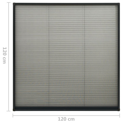 vidaXL Plisse Insect Screen for Windows Aluminium Anthracite 120x120cm