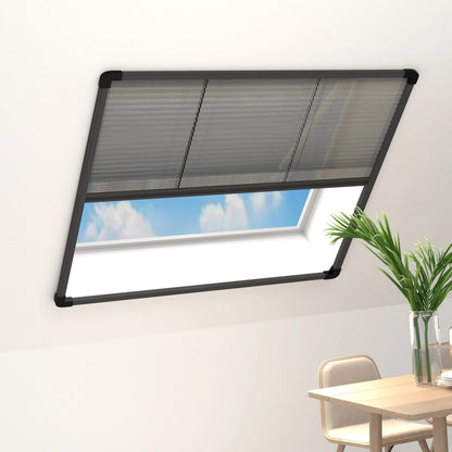 vidaXL Plisse Insect Screen for Windows Aluminium Anthracite 120x120cm