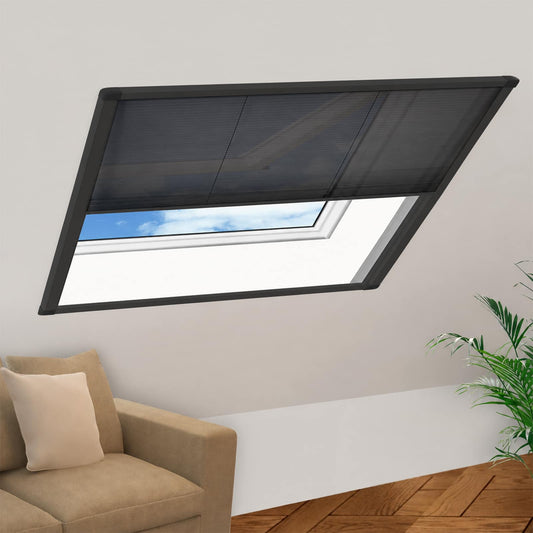148666 vidaXL Plisse Insect Screen for Windows Aluminium Anthracite 120x120cm