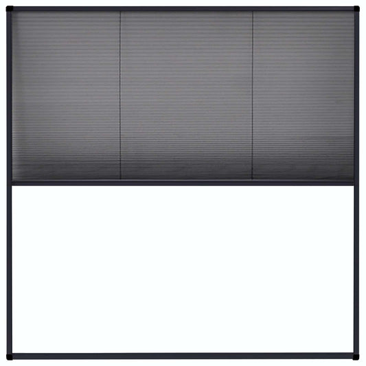 148666 vidaXL Plisse Insect Screen for Windows Aluminium Anthracite 120x120cm