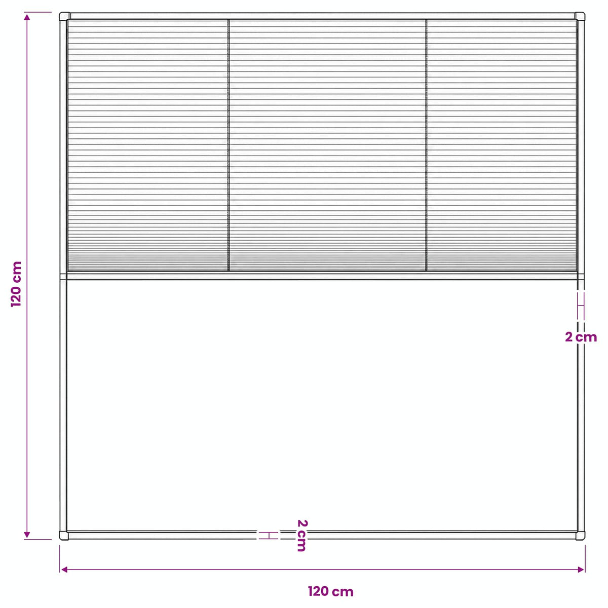 148666 vidaXL Plisse Insect Screen for Windows Aluminium Anthracite 120x120cm