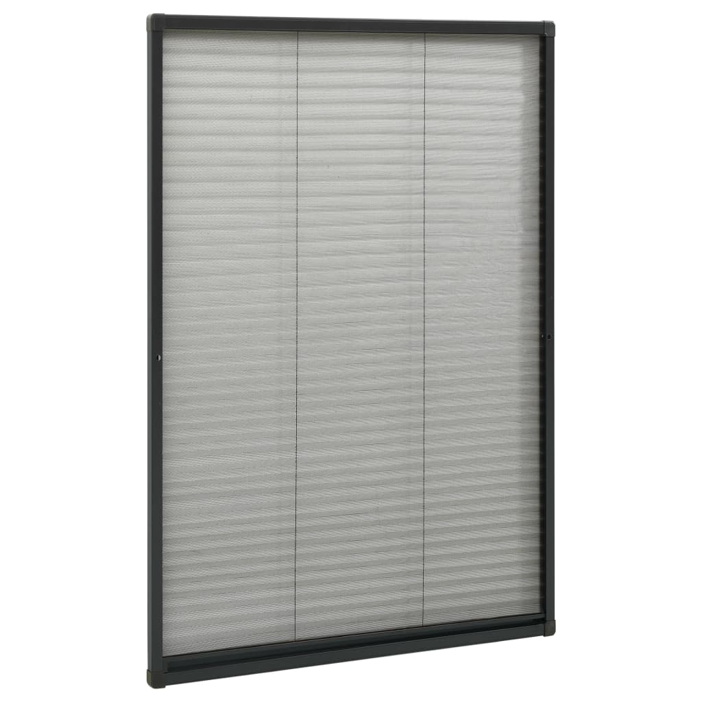 vidaXL Plisse Insect Screen for Windows Aluminium Anthracite 80x160cm