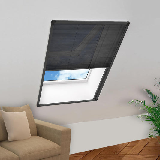 148668 vidaXL Plisse Insect Screen for Windows Aluminium Anthracite 80x160cm