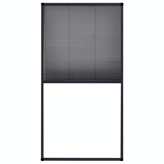 148668 vidaXL Plisse Insect Screen for Windows Aluminium Anthracite 80x160cm
