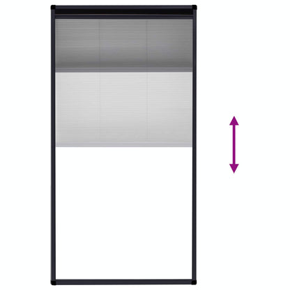 148668 vidaXL Plisse Insect Screen for Windows Aluminium Anthracite 80x160cm