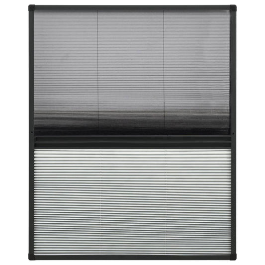 148682 vidaXL Plisse Insect Screen for Windows Aluminium 60x80 cm with Shade
