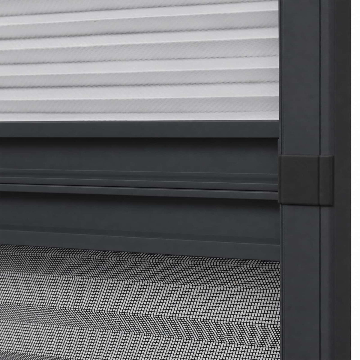 148682 vidaXL Plisse Insect Screen for Windows Aluminium 60x80 cm with Shade