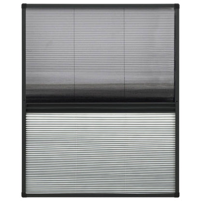 vidaXL Plisse Insect Screen for Windows Aluminium 80x100cm with Shade