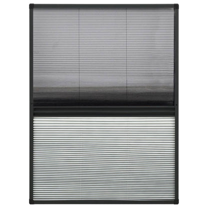 vidaXL Plisse Insect Screen for Windows Aluminium 80x120 cm with Shade