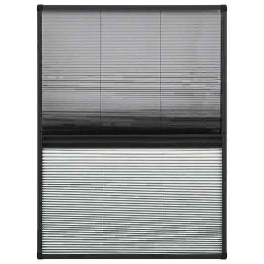 148684 vidaXL Plisse Insect Screen for Windows Aluminium 80x120 cm with Shade