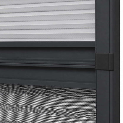 148684 vidaXL Plisse Insect Screen for Windows Aluminium 80x120 cm with Shade
