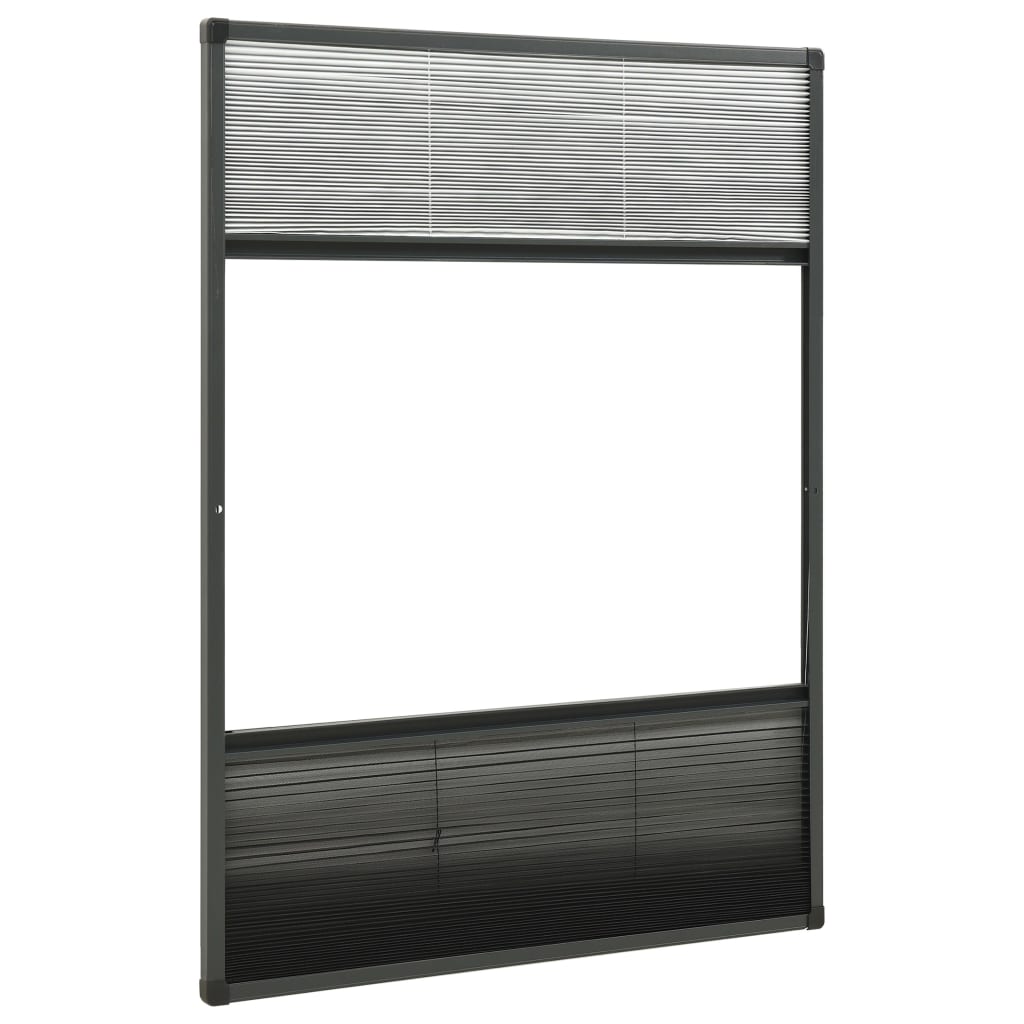 vidaXL Plisse Insect Screen for Windows Aluminium 80x120 cm with Shade
