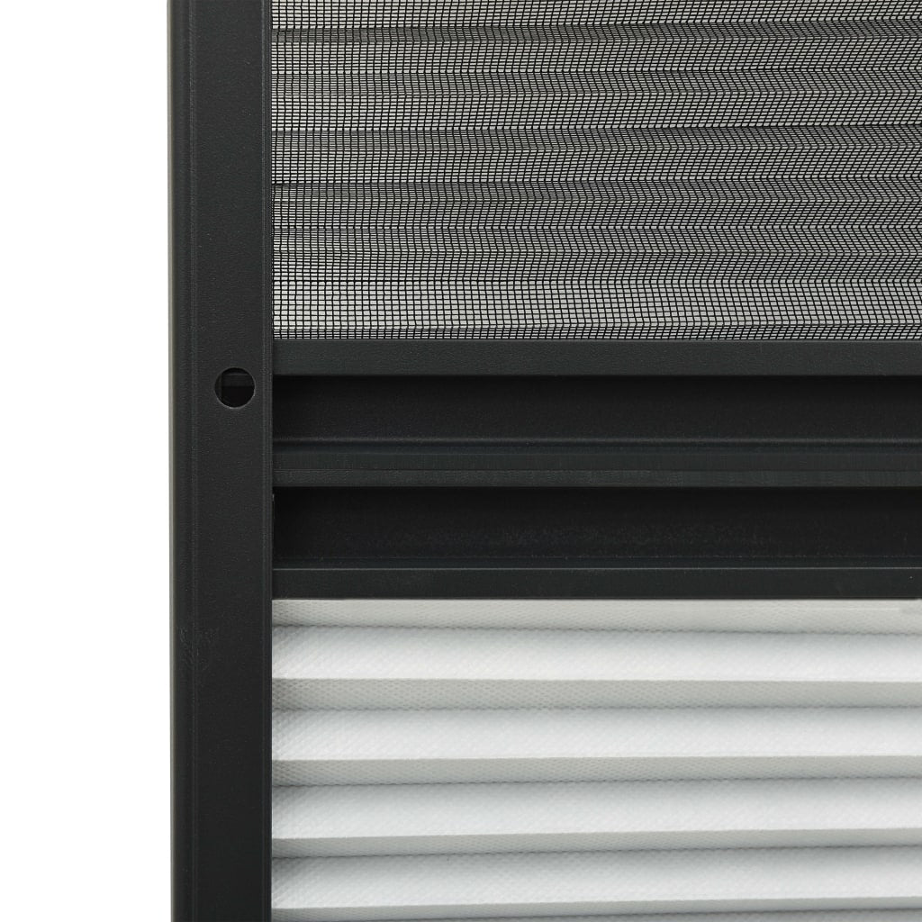 vidaXL Plisse Insect Screen for Windows Aluminium 80x120 cm with Shade