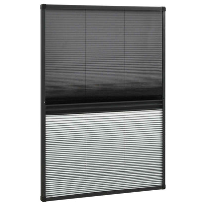 148684 vidaXL Plisse Insect Screen for Windows Aluminium 80x120 cm with Shade