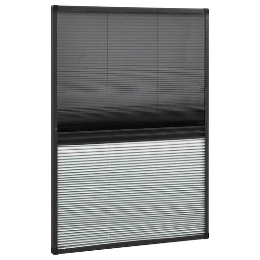 148684 vidaXL Plisse Insect Screen for Windows Aluminium 80x120 cm with Shade