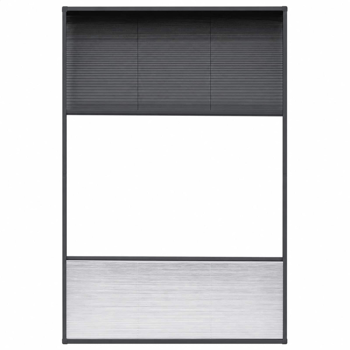 148684 vidaXL Plisse Insect Screen for Windows Aluminium 80x120 cm with Shade