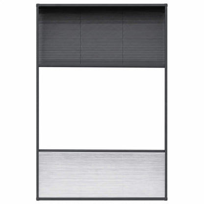 148684 vidaXL Plisse Insect Screen for Windows Aluminium 80x120 cm with Shade