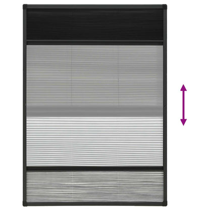 148684 vidaXL Plisse Insect Screen for Windows Aluminium 80x120 cm with Shade
