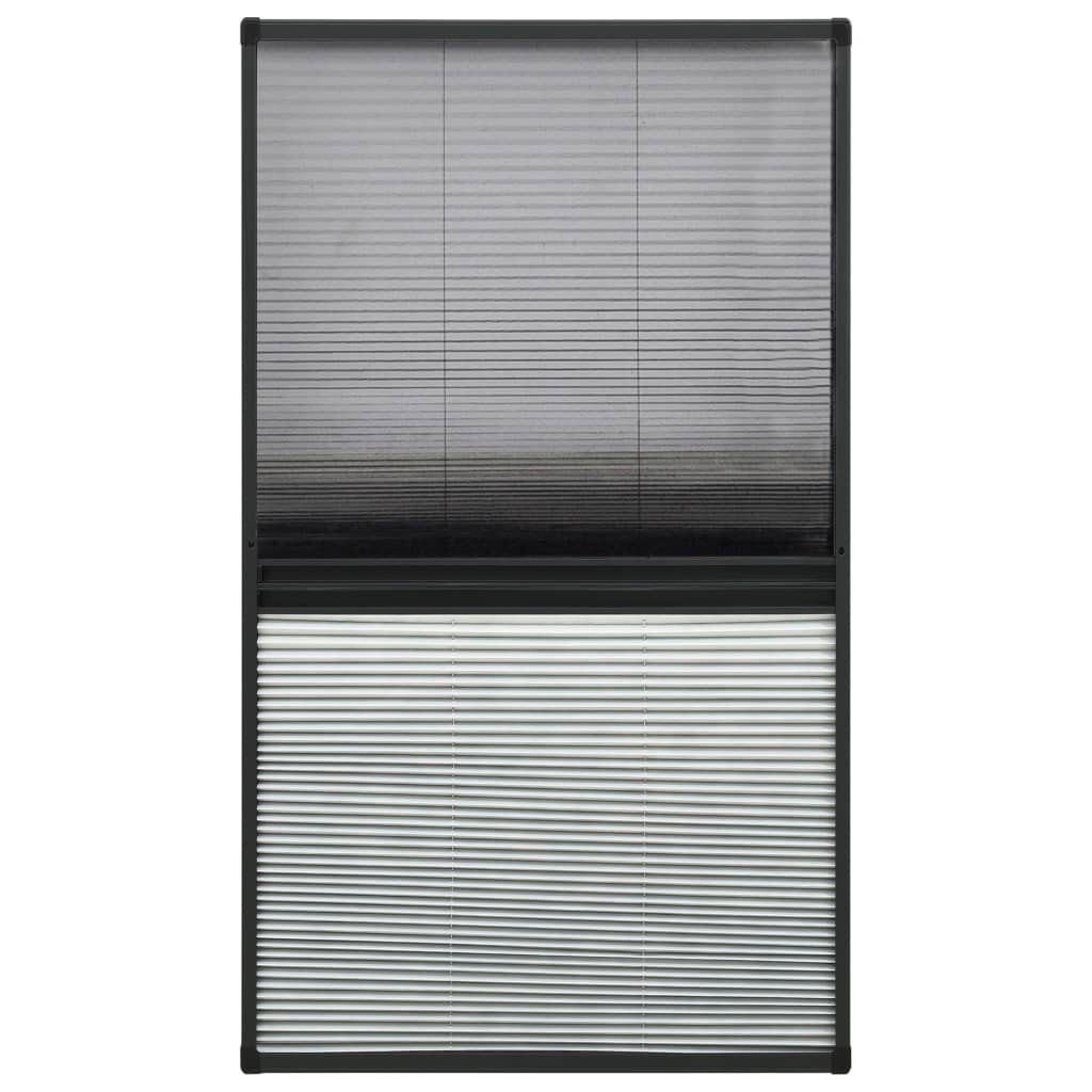 vidaXL Plisse Insect Screen for Windows Aluminium 80x160 cm with Shade
