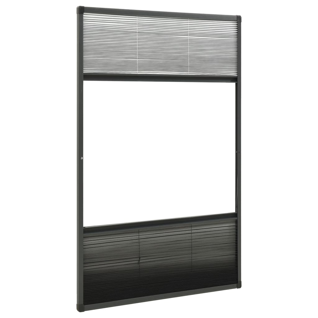 vidaXL Plisse Insect Screen for Windows Aluminium 80x160 cm with Shade