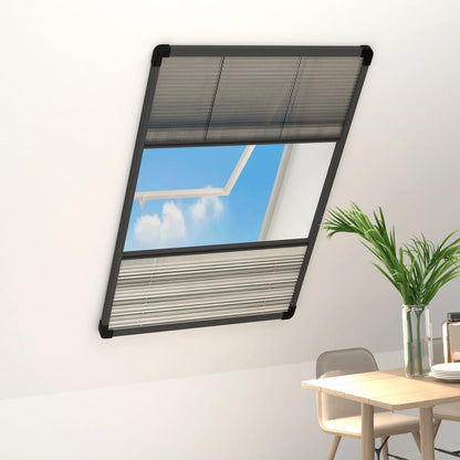 vidaXL Plisse Insect Screen for Windows Aluminium 80x160 cm with Shade