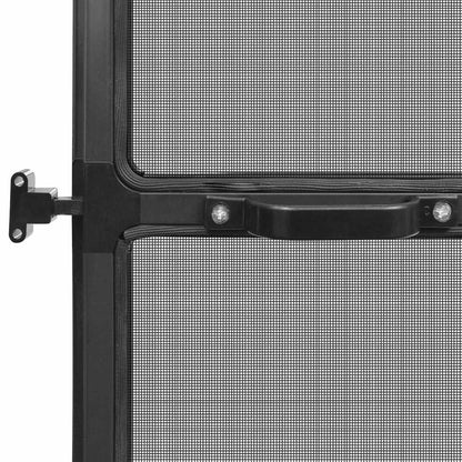 vidaXL Hinged Insect Screen Manual Anthracite and Black 120 x 240 cm