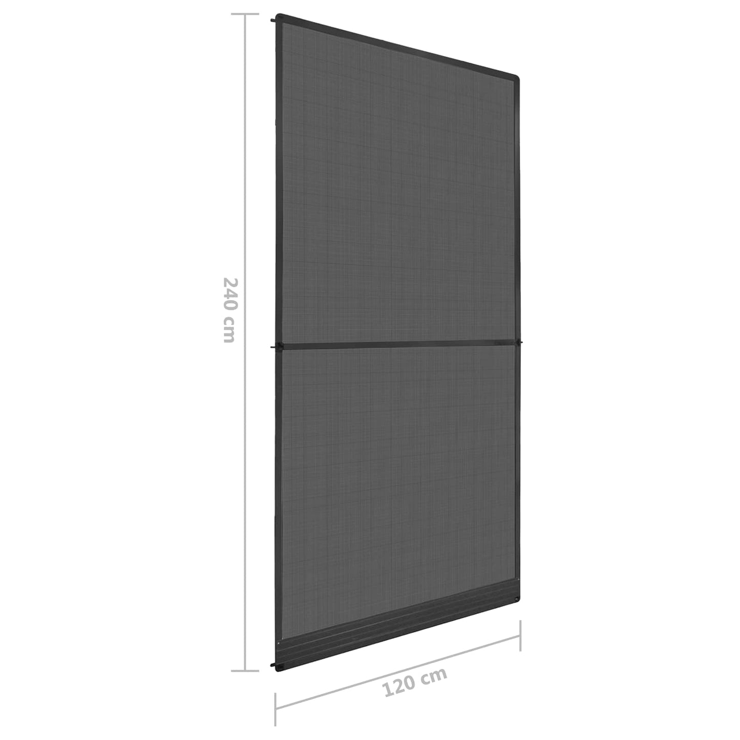 vidaXL Hinged Insect Screen Manual Anthracite and Black 120 x 240 cm