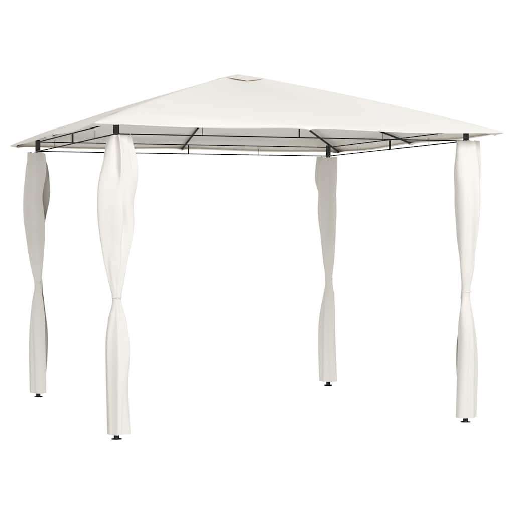 vidaXL Gazebo | Cream | Fabric | 3x3 metres | Durable | Gazebo | Square | Modern