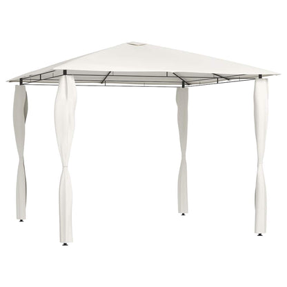 vidaXL Gazebo | Cream | Fabric | 3x3 metres | Durable | Gazebo | Square | Modern